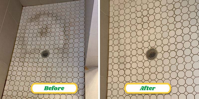 Maid U Shine Shower Tiles Before and After