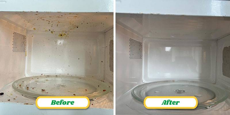 Maid U Shine Microwave Before and After