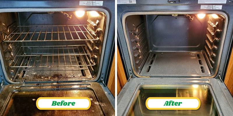 Maid U Shine Oven Before and After